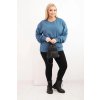 215387 57 damska mikina s krouzkovym designem plus size bavlnena basic s kulatym vystrihem velikost xl barva bordo