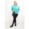 215387 5 damska mikina s krouzkovym designem plus size bavlnena basic s kulatym vystrihem velikost xl barva bordo