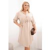 215393 12 damske saty plus size plus4 s knofliky a vazanim v pase velikost uni barva hneda
