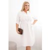 215393 16 damske saty plus size plus4 s knofliky a vazanim v pase velikost uni barva hneda