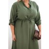 215393 22 damske saty plus size plus4 s knofliky a vazanim v pase velikost uni barva hneda