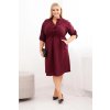 215393 24 damske saty plus size plus4 s knofliky a vazanim v pase velikost uni barva hneda