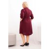 215393 25 damske saty plus size plus4 s knofliky a vazanim v pase velikost uni barva hneda