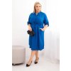 215393 28 damske saty plus size plus4 s knofliky a vazanim v pase velikost uni barva hneda