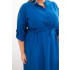 215393 30 damske saty plus size plus4 s knofliky a vazanim v pase velikost uni barva hneda