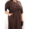 215393 3 damske saty plus size plus4 s knofliky a vazanim v pase velikost uni barva hneda