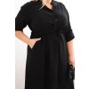 215393 7 damske saty plus size plus4 s knofliky a vazanim v pase velikost uni barva hneda