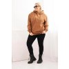 215396 17 damska mikina s kapuci a klokani kapsou plus size z bavlny velikost xl barva cerna