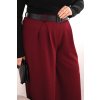 215921 18 damske kalhoty plus size s sirokou nohavici a paskem velikost uni barva zelena