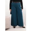 215921 23 damske kalhoty plus size s sirokou nohavici a paskem velikost uni barva zelena