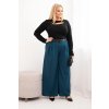 215921 24 damske kalhoty plus size s sirokou nohavici a paskem velikost uni barva zelena