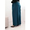 215921 25 damske kalhoty plus size s sirokou nohavici a paskem velikost uni barva zelena