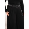 215921 30 damske kalhoty plus size s sirokou nohavici a paskem velikost uni barva zelena