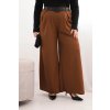 215921 31 damske kalhoty plus size s sirokou nohavici a paskem velikost uni barva zelena