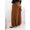 215921 33 damske kalhoty plus size s sirokou nohavici a paskem velikost uni barva zelena