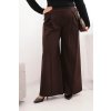 215411 14 damske kalhoty plus size s sirokymi nohavicemi a plisovanim velikost uni barva fialova