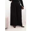 215411 22 damske kalhoty plus size s sirokymi nohavicemi a plisovanim velikost uni barva fialova