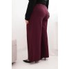 215411 2 damske kalhoty plus size s sirokymi nohavicemi a plisovanim velikost uni barva fialova