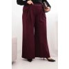 215411 damske kalhoty plus size s sirokymi nohavicemi a plisovanim velikost uni barva fialova