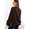 215426 2 damska halenka z viskozy s volany a dlouhym rukavem velikost uni barva hneda