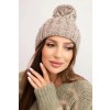 215429 6 damska zimni cepice s bambuli z vlny k424 velikost uni barva ruzova svetle