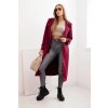 215693 1 damsky kabat art4595 v pase se zavazovanim velikost uni barva bordo