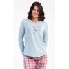 215783 damske pyzamo dlouhe charlotte barva modra svetle velikost s