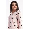 215795 3 damska nocni kosile s dlouhym rukavem srdce barva ruzova svetle velikost m