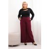 222677 12 damske kalhoty plus size s sirokou nohavici a elastickym pasem velikost uni barva hneda