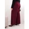 222677 13 damske kalhoty plus size s sirokou nohavici a elastickym pasem velikost uni barva hneda