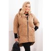 216311 2 damska zimni bunda 5419 plus size prosivana s kapuci velikost uni barva bezova