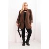 216716 5 damske sako plus size art1199 v leopardim vzoru velikost uni barva fialova