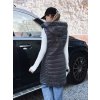 216812 3 damska prosivana vesta s kapuci dstreet ty5254 velikost s barva seda tmave