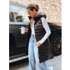 216812 5 damska prosivana vesta s kapuci dstreet ty5254 velikost s barva seda tmave