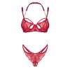 217691 2 komplet obsessive matildea 2 pcs crotchless set velikost l xl barva cervena