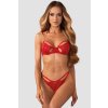 217691 komplet obsessive matildea 2 pcs crotchless set velikost l xl barva cervena