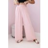 174482 kalhoty s sirokym elastickym pasem tmave ruzova velikost uni barva ruzova svetle