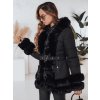 218558 damska zimni bunda cityglance dstreet ty5045 s kapuci velikost s barva cerna
