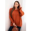 219209 damsky svetr s primesi mohairu a vlny volneho strihu velikost uni barva cervena