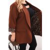 230913 11 damske sako plus size art1199 v leopardim vzoru velikost uni barva fialova