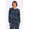219473 damsky overal merry christmas barva modra tmave velikost s