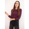 227838 4 damska kasmirova bluza s dlouhym rukavem a kulatym vystrihem velikost uni barva fialova