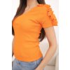 225705 3 damska bavlnena bluza na jedno rameno s volankem velikost uni barva oranzova