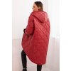 220472 1 damska zimni bunda plus size prosivana s kapuci velikost uni barva bordo