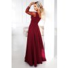 221096 1 loretta unikatni dlouhe saty s tylovymi rukavy a vystrihem vinove 640 1 velikost s barva bordo