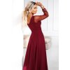221096 3 loretta unikatni dlouhe saty s tylovymi rukavy a vystrihem vinove 640 1 velikost s barva bordo