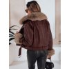 221105 3 damska kozena zimni bunda dstreet ty5208 velikost s barva bordo