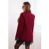 224834 5 damske sako art8758 s krajkou dole a na manzetach velikost uni barva bordo