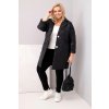 221588 41 damska bunda plus size prosivana s ozdobnymi knofliky a limcem cerna velikost uni barva cerna