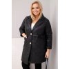221588 40 damska bunda plus size prosivana s ozdobnymi knofliky a limcem cerna velikost uni barva cerna
